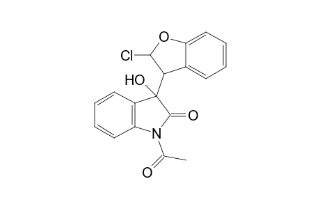 1-Acetyl-2-oxo-3-hydroxy-3-(2-chloro-2,3-dihydrobenzofuran-3-yl)-1,2-dihydro-3H-indole