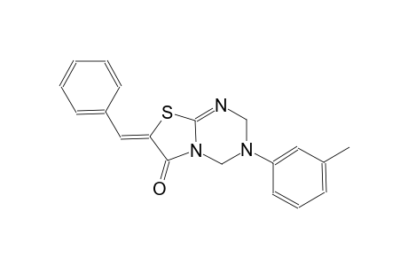 (7Z)-7-benzylidene-3-(3-methylphenyl)-3,4-dihydro-2H-[1,3]thiazolo[3,2-a][1,3,5]triazin-6(7H)-one