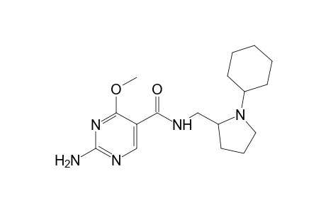 2-amino-N-[(1-cyclohexyl-2-pyrrolidinyl)methyl]-4-methoxy-5-pyrimidine carboxamide