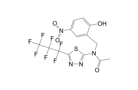 Acetamide, N-(5-heptafluoropropyl-1,3,4-thiadiazol-2-yl)-N-(2-hydroxy-5-nitrobenzyl)-