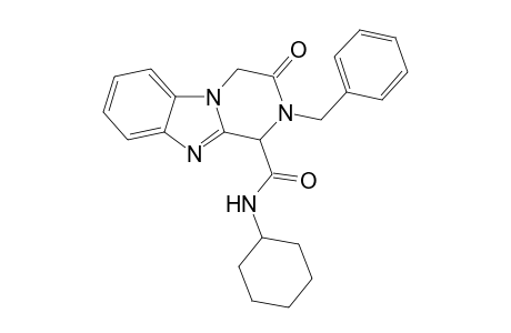 3-Oxo-2-benzyl-N-cyclohexyl-1,2,3,4-tetrahydropyrazino[1,2-a]benzimidazole-1-carboxamide