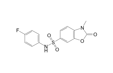 1,3-Benzoxazole-6-sulfonamide, N-(4-fluorophenyl)-2,3-dihydro-3-methyl-2-oxo-