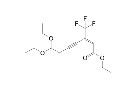 Ethyl (2E)-3-(trifluoromethyl)-7,7-diethoxyhept-2-en-4-ynoate