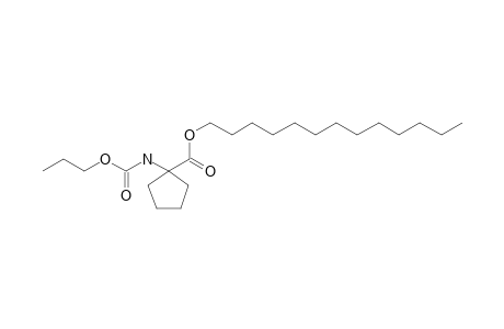 1-Aminocyclopentanecarboxylic acid, N-(propoxycarbonyl)-, tridecyl ester