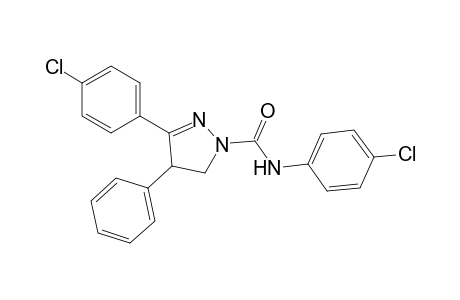 4'-chloro-3-(p-chlorophenyl)-4-phenyl-2-pyrazoline-1-carboxanilide