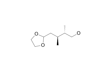 (-)-(2S,3S)-4-(1,3-dioxolan-2-yl)-2,3-dimethylbutan-1-ol