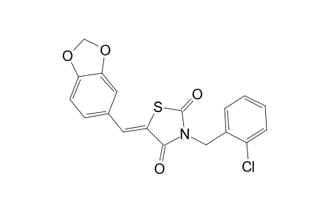 2,4-thiazolidinedione, 5-(1,3-benzodioxol-5-ylmethylene)-3-[(2-chlorophenyl)methyl]-, (5Z)-