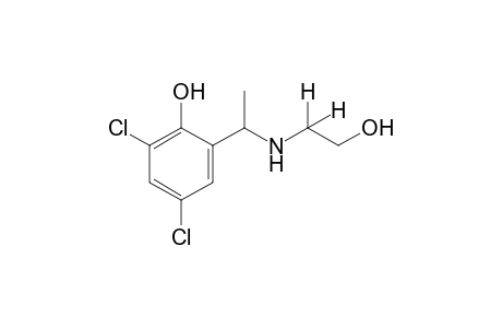 2,4-dichloro-6-{1-[(2-hydroxyethyl)amino]ethyl}phenol