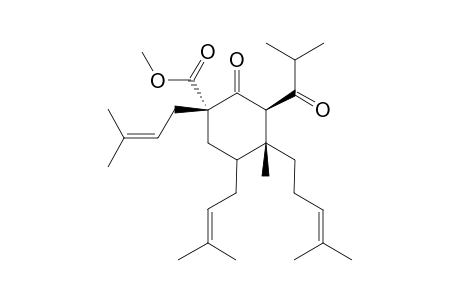 (1S,3R,4R)-3-isobutyryl-2-keto-4-methyl-1,5-bis(3-methylbut-2-enyl)-4-(4-methylpent-3-enyl)cyclohexanecarboxylic acid methyl ester