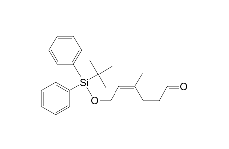 (Z)-1-((Tert-butyldiphenylsilyl)oxy)-3-methyl-2,hexen-6-al