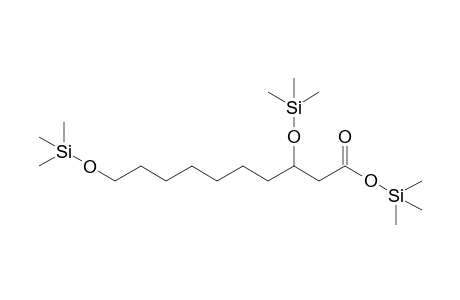 Decanoic acid <3,10-dihydroxy->, tri-TMS