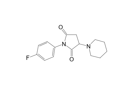 2,5-Pyrrolidinedione, 1-(4-fluorophenyl)-3-(1-piperidinyl)-