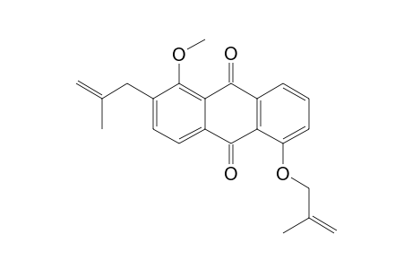 1-Methoxy-2-(2'-methylprop-2'-enyl)-5-(2''-methylprop-2''-enyloxy)anthraquinone