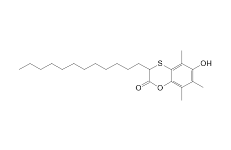 1,4-Benzoxathiin-2(3H)-one, 3-dodecyl-6-hydroxy-5,7,8-trimethyl-