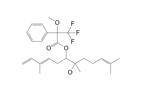 (3E)-7-Hydroxy-3,7,11-trimethyldodeca-1,3,10-triene-6-yl .alpha.-methoxy-.alpha.-(trifluoromethyl)phenylacetate