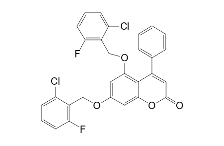 5,7-bis[(2-chloro-6-fluorobenzyl)oxy]-4-phenyl-2H-chromen-2-one