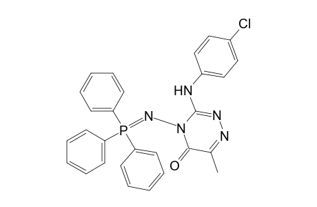 3-(4-Chlorophenylamino)-6-methyl-4-triphenylphosphoranylidenamino-5-oxo-4,5-dihydro-1,2,4-triazine