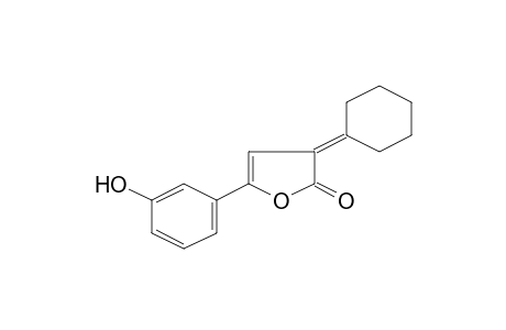 2H-Furan-2-one, 3-cyclohexylidene-5-(3-hydroxyphenyl)-