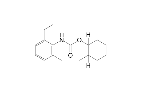 2-ethyl-6-methylcarbanilic acid, 2-methylcyclohexyl ester