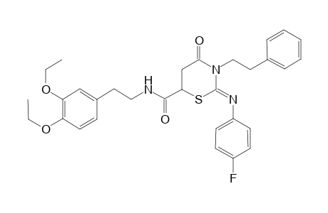 2H-1,3-thiazine-6-carboxamide, N-[2-(3,4-diethoxyphenyl)ethyl]-2-[(4-fluorophenyl)imino]tetrahydro-4-oxo-3-(2-phenylethyl)-, (2Z)-