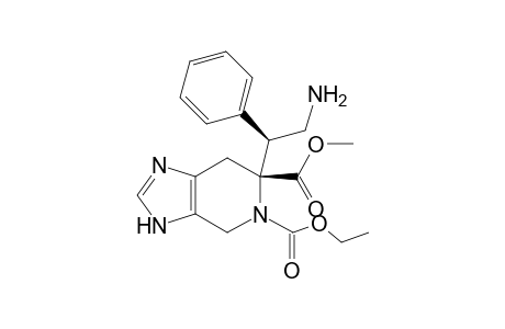 METHYL-(6R*,1'S*)-5-ETHYLOXYCARBONYL-6-(2'-AMINO-1'-PHENYL-ETHYL)-4,5,6,7-TETRAHYDRO-3H-IMIDAZO-[4,5-C]-PYRIDIN-6-CARBOXYLATE