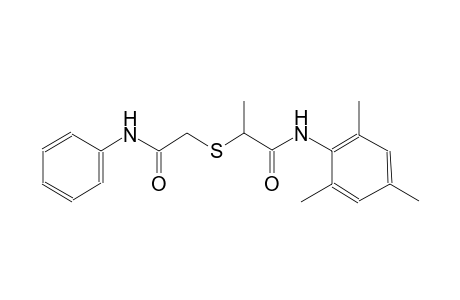 2-Phenylcarbamoylmethylsulfanyl-N-(2,4,6-trimethyl-phenyl)-propionamide