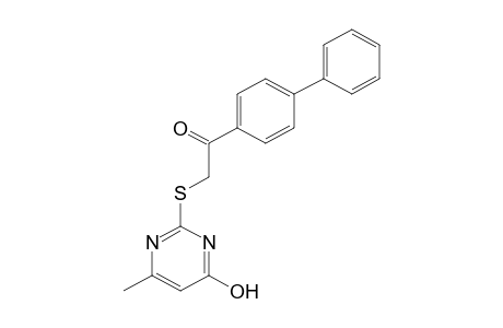 2-[(4-hydroxy-6-methyl-2-pyrimidinyl)thio]-4'-phenylacetophenone