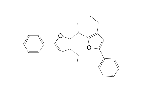 3-Ethyl-2-[1-(3-ethyl-5-phenyl-2-furanyl)ethyl]-5-phenylfuran