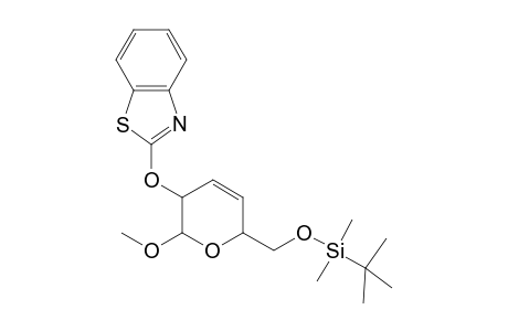 methyl 3,4-dideoxy-6-o-(tert-butyldimethylsilyl)-2-o-(2-benzothiazolyl)-.alpha.-d-erythro-hex-3-enopyranoside