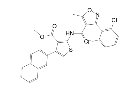 Methyl 2-({[3-(2-chloro-6-fluorophenyl)-5-methyl-4-isoxazolyl]carbonyl}amino)-4-(2-naphthyl)-3-thiophenecarboxylate