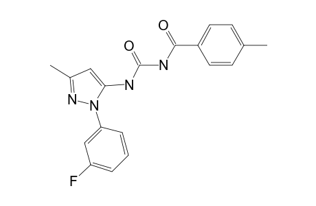 Urea, 1-[2-(3-fluorophenyl)-5-methyl-2H-pyrazol-3-yl]-3-(4-methylbenzoyl)-