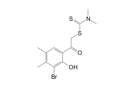 3'-bromo-4',5'-dimethyl-2'-hydroxy-2-mercaptoacetophenone, 2-(dimethyldithiocarbamate)