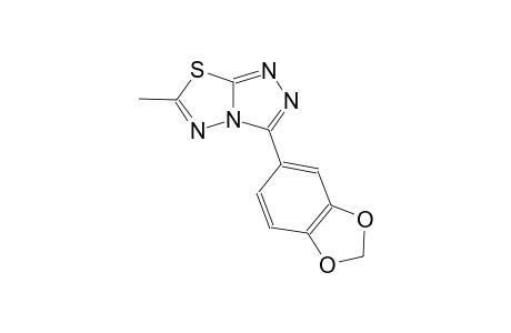 [1,2,4]triazolo[3,4-b][1,3,4]thiadiazole, 3-(1,3-benzodioxol-5-yl)-6-methyl-