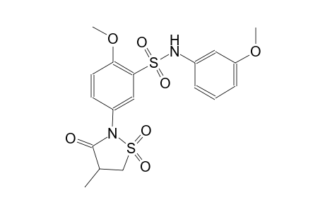 benzenesulfonamide, 2-methoxy-N-(3-methoxyphenyl)-5-(4-methyl-1,1-dioxido-3-oxo-2-isothiazolidinyl)-