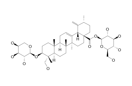 3-BETA-[(ALPHA-L-ARABINOPYRANOSYL)-OXY]-23-HYDROXY-URS-12,19(29)-DIEN-28-OIC-ACID-28-BETA-D-GLUCOPYRANOSYLESTER