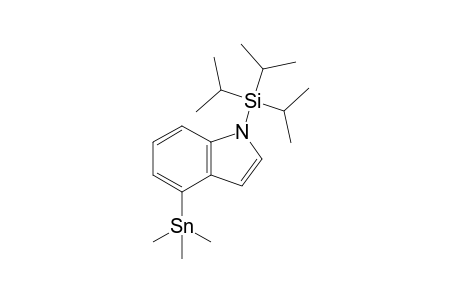 1-Triisopropylsilyl-4-trimethylstannylindole