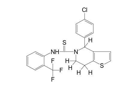 4-(p-chlorophenyl)-6,7-dihydrothio-alpha,alpha,alpha-trifluorothieno[3,2-c]pyridine-5(4H)-carboxy-o-toluidide