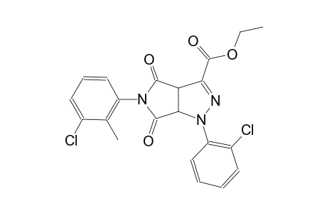 ethyl 5-(3-chloro-2-methylphenyl)-1-(2-chlorophenyl)-4,6-dioxo-1,3a,4,5,6,6a-hexahydropyrrolo[3,4-c]pyrazole-3-carboxylate