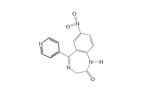 1,3-dihydro-7-nitro-5-(4-pyridyl)-2H-1,4-benzodiazepin-2-one