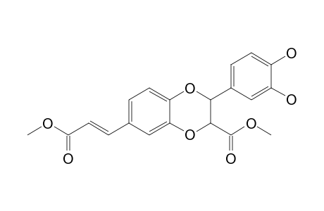 2-(3,4-Dihydroxyphenyl)-6-(2-carbomethoxyethenyl)-1,4-benzodioxane-3-carboxylic acid methyl ester