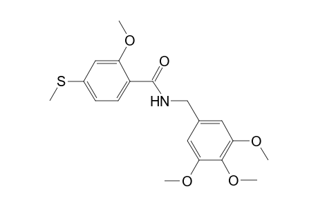 2-Methoxy-4-(methylsulfanyl)-N-(3,4,5-trimethoxybenzyl)benzamide