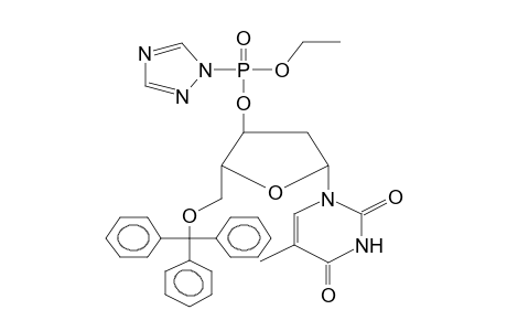 5'-o-Trityldeoxythymidine-3'-ethyl(1,2,4-triazolido)phosphate(diastereomer mixture)