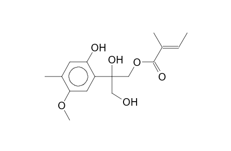 2,3-DIHYDROXY-2-(2-HYDROXY-4-METHYL-5-METHOXYPHENYL)-PROPYL TIGLATE