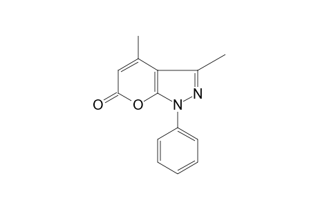 3,4-dimethyl-1-phenylpyrano[2,3-c]pyrazol-6(1H)-one