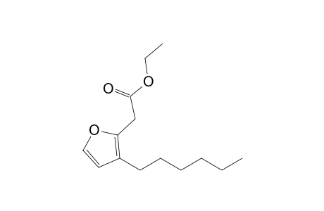ethyl 2-(3-hexylfuran-2-yl)acetate