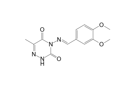 6-methyl-4-(veratrylideneamino)-as-triazine-3,5(2H,4H)-dione