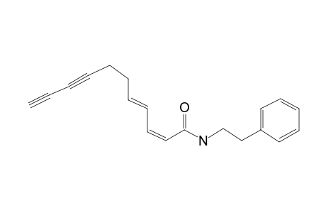 N-(2-Phenylethyl)undeca-(2Z,4E)-diene-8,10-diynamide