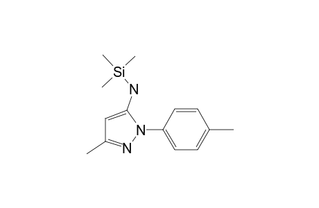 5-Amino-3-methyl-1-(p-tolyl)pyrazole, tms derivative