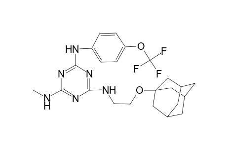 1,3,5-triazine-2,4,6-triamine, N~2~-methyl-N~4~-[2-(tricyclo[3.3.1.1~3,7~]dec-1-yloxy)ethyl]-N~6~-[4-(trifluoromethoxy)phenyl]-