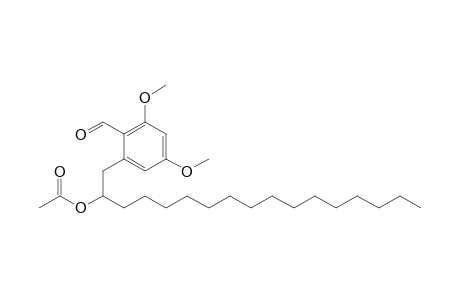 1-(2'-Formyl-3',5'-dimethoxyphenyl)heptadecan-2-yl) acetate